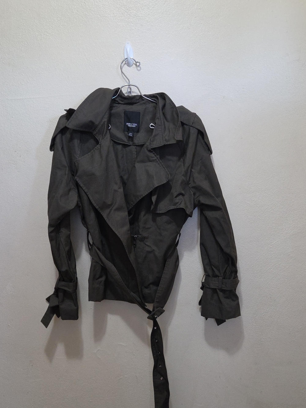 Simply Vera Vera Wang Olive Utility Trench Jacket